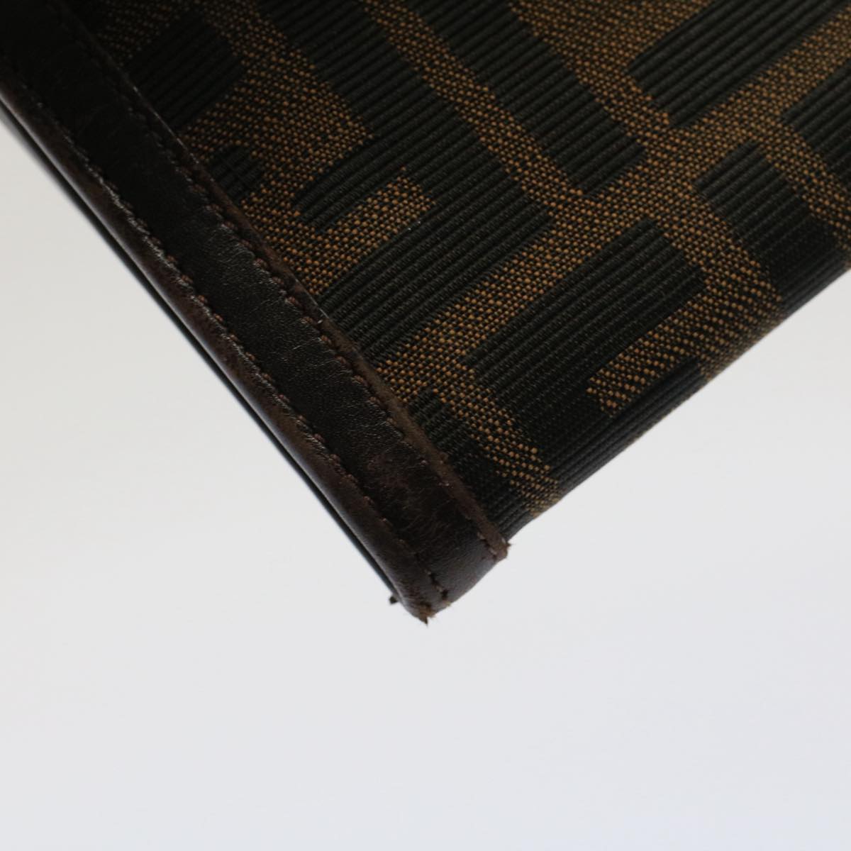 FENDI Zucca Canvas Wallet Black Brown yk8305