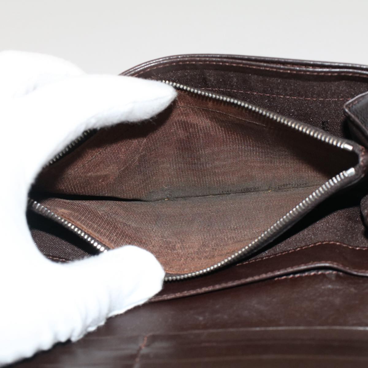 FENDI Zucca Canvas Wallet Black Brown yk8305