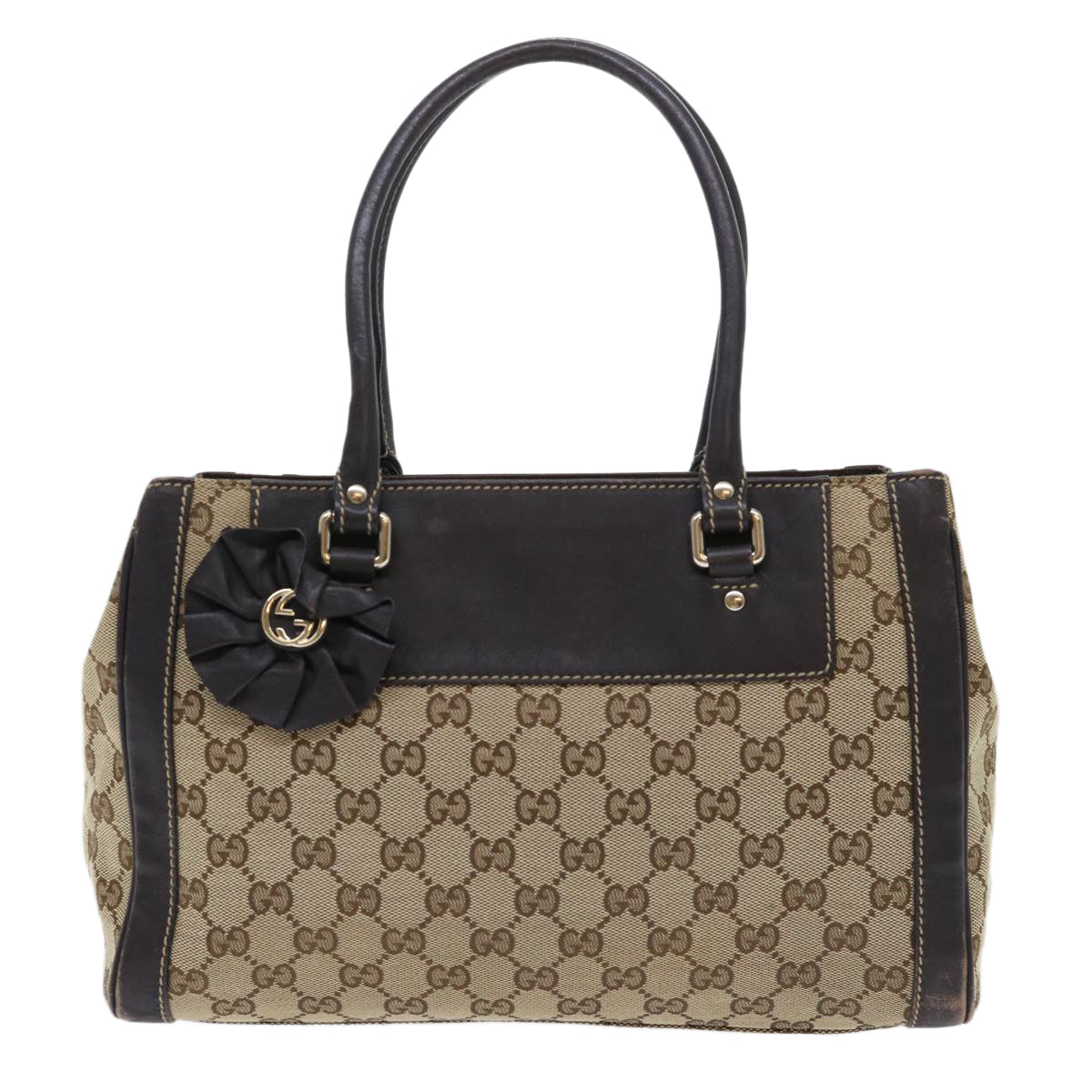 GUCCI GG Canvas Shoulder Bag Beige 190247 yk8323