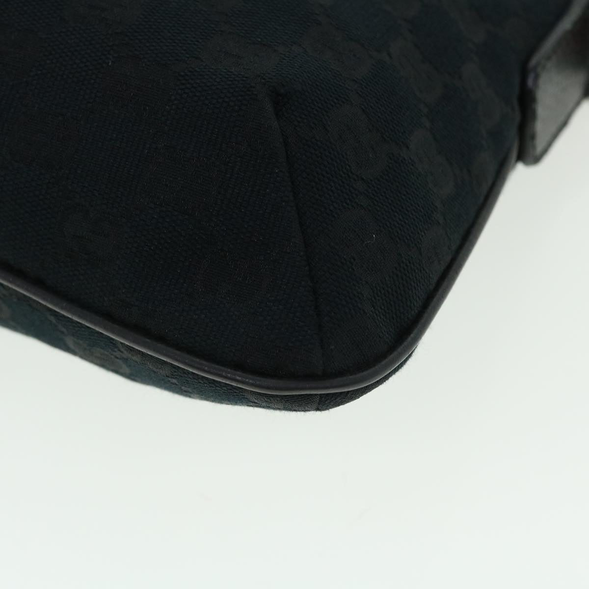 GUCCI GG Canvas Web Sherry Line Shoulder Bag Black Red Green 189749 yk8345