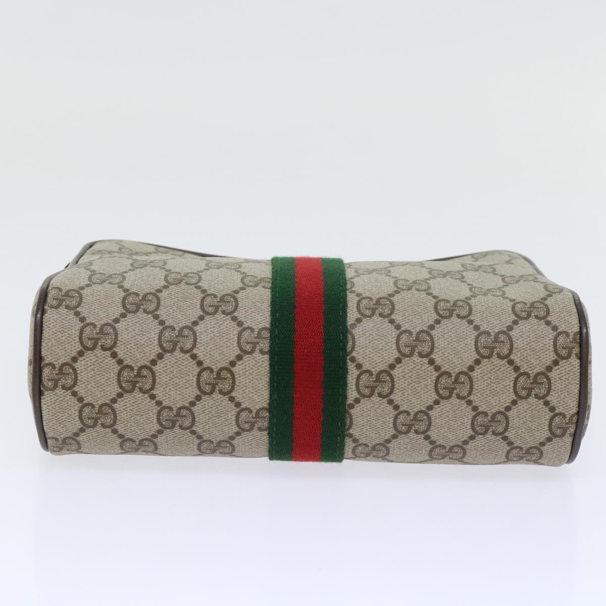 GUCCI GG Canvas Web Sherry Line Clutch Bag Beige Red 63 01 012 yk8363B
