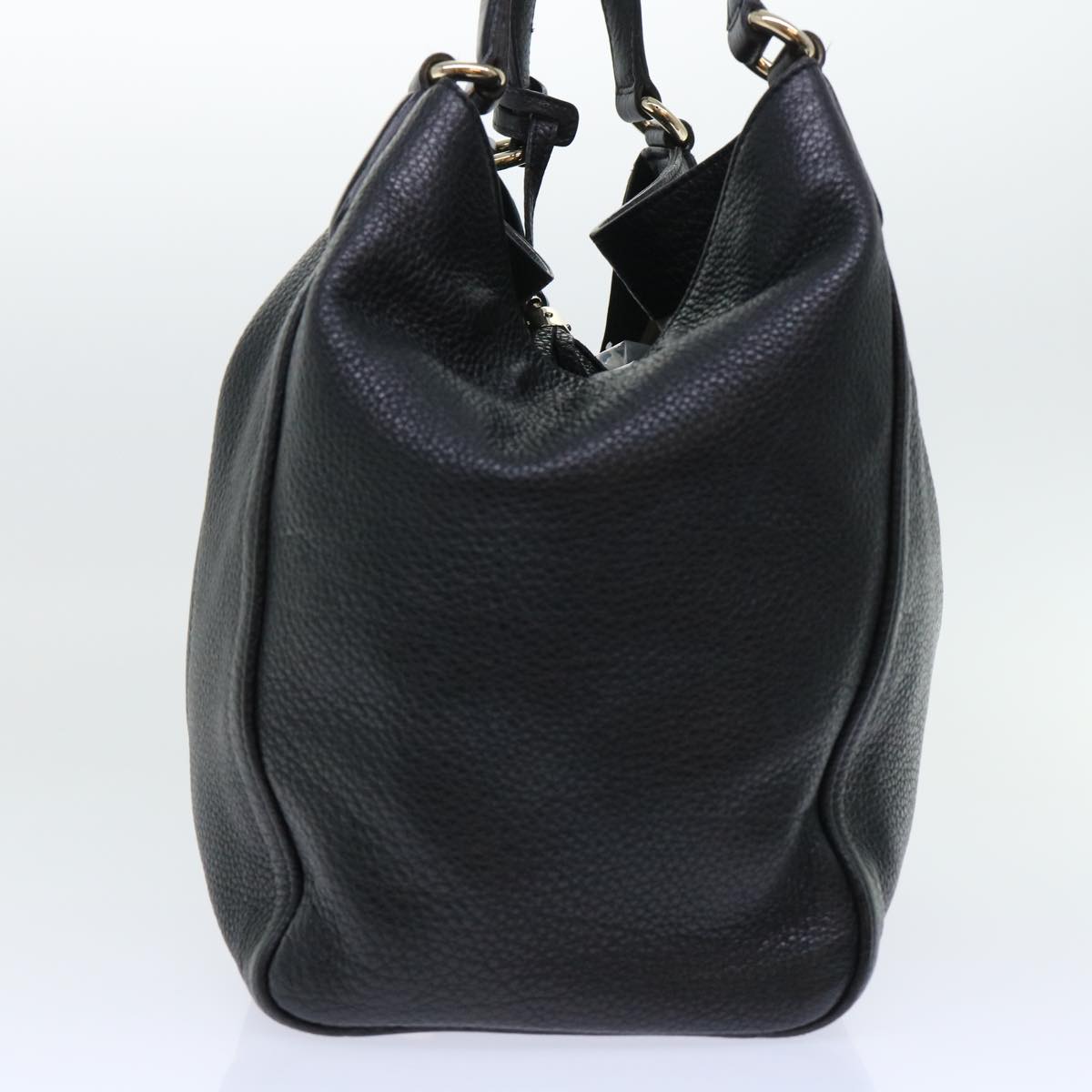 GUCCI Soho Shoulder Bag Leather Black 282309 yk8405