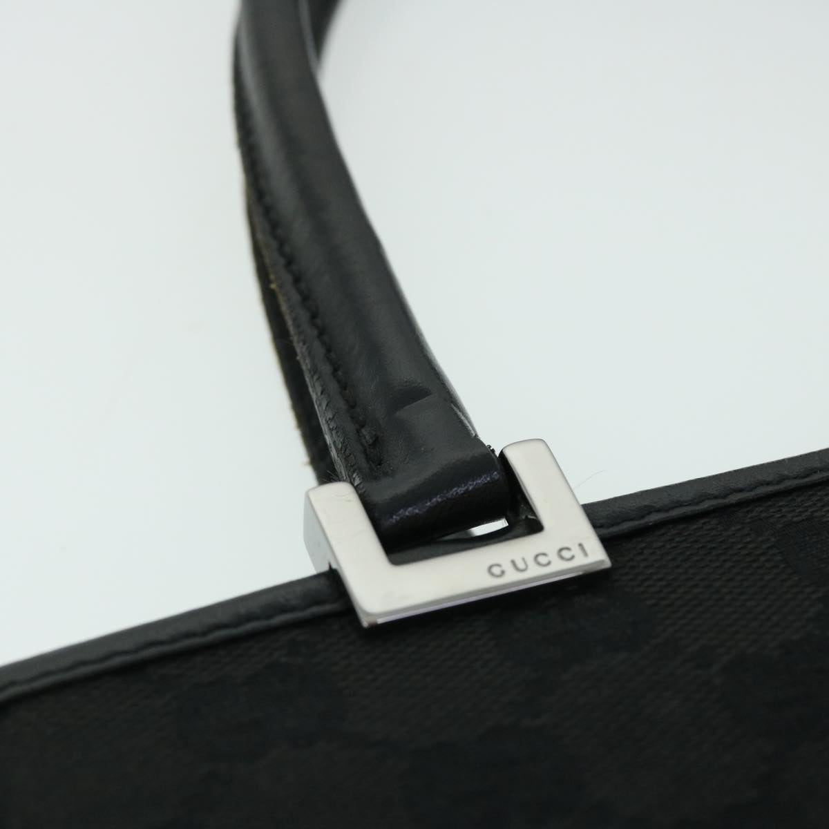 GUCCI GG Canvas Jackie Hand Bag Black yk8412