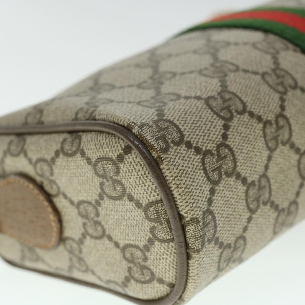 GUCCI GG Canvas Web Sherry Line Shoulder Bag Beige Red 89 02 018 yk8428