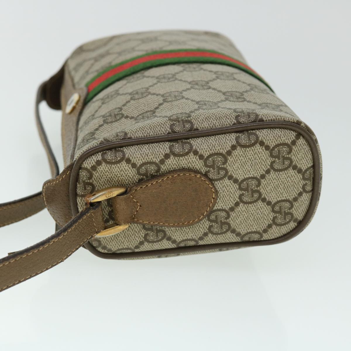 GUCCI GG Canvas Web Sherry Line Shoulder Bag Beige Red 89 02 018 yk8428
