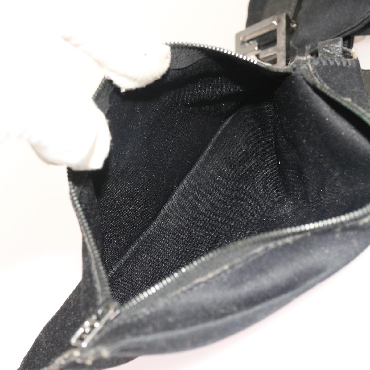 FENDI Hand Bag Nylon Black yk8577