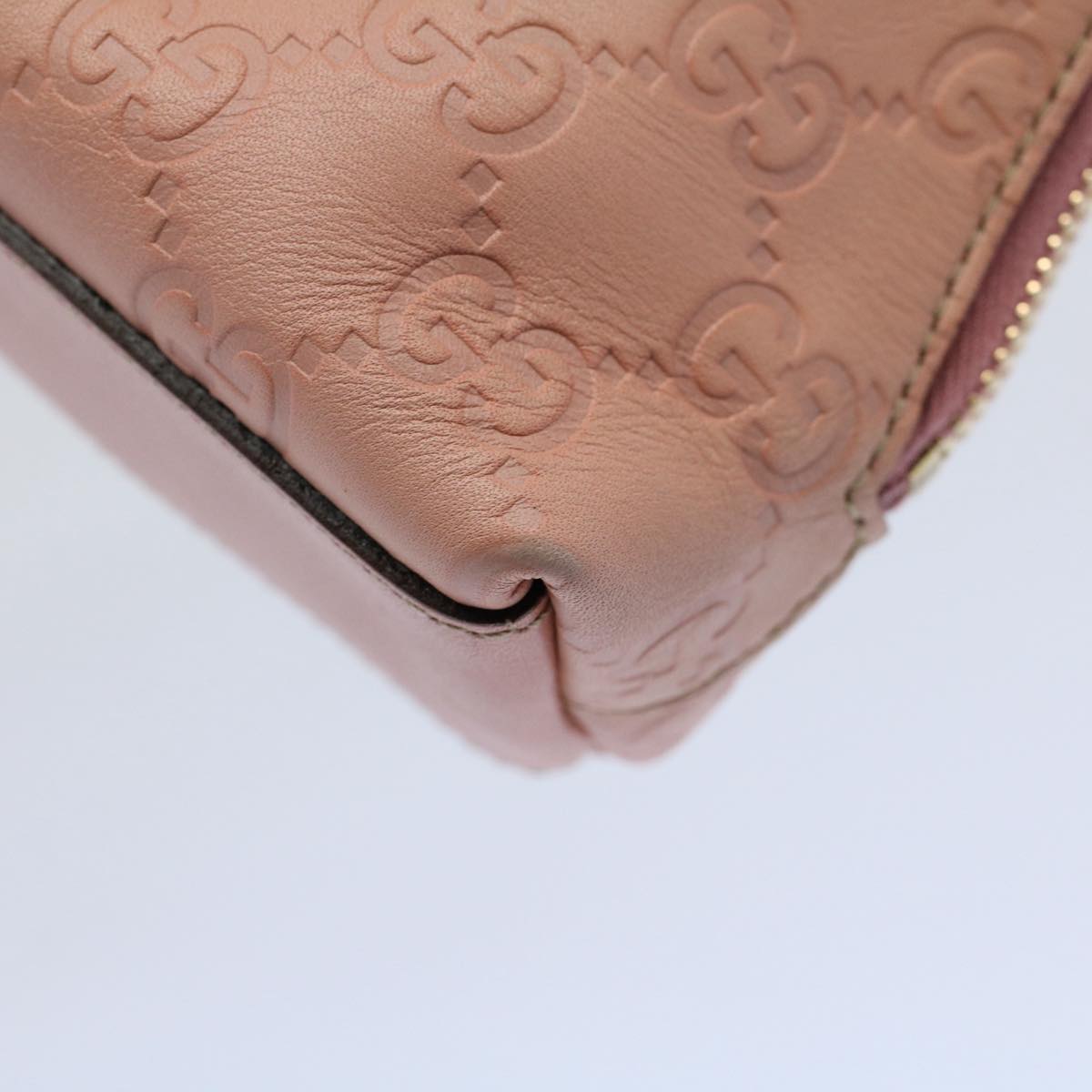 GUCCI GG Canvas Guccissima Pouch Pink 141810 yk8636