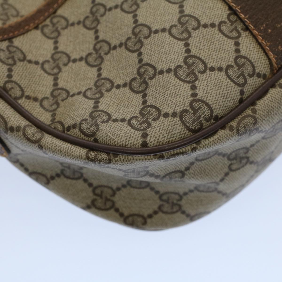 GUCCI GG Canvas Web Sherry Line Shoulder Bag Beige Red 89 02 032 yk8654