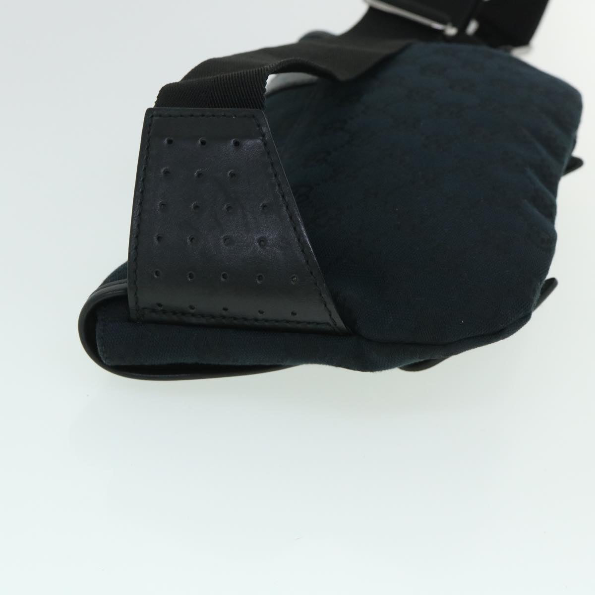 GUCCI GG Canvas Body Bag Leather Black 145851 yk8669