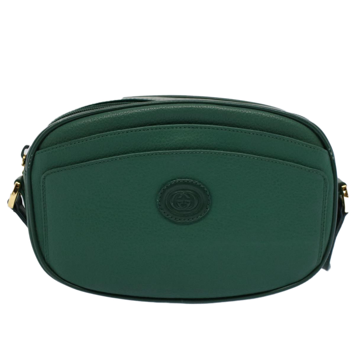 GUCCI Shoulder Bag Leather Green 007 113 0115 yk8692