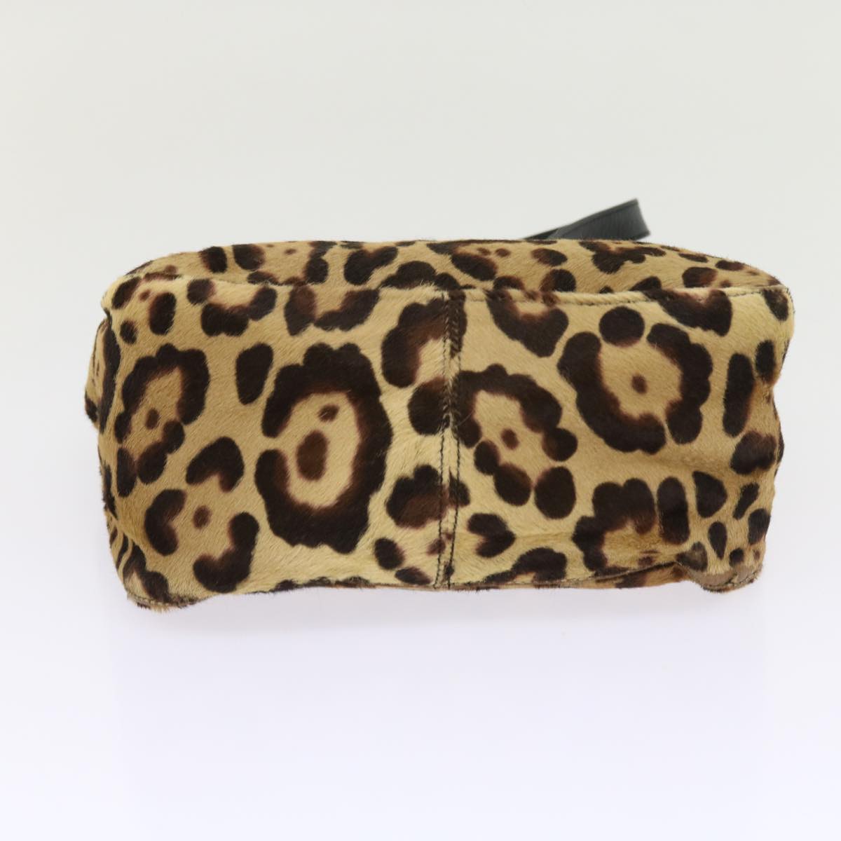 FENDI Leopard Mamma Baguette Shoulder Bag Harako leather Brown yk8707