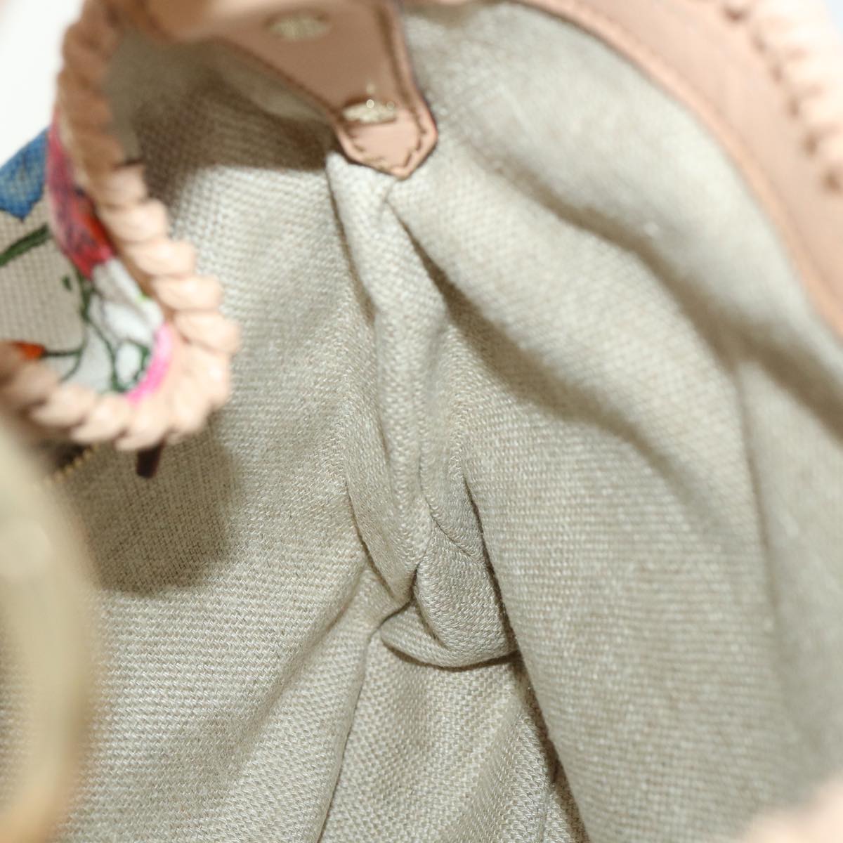 GUCCI Flora Horsebit Hand Bag Canvas Multicolor 145823 yk8726