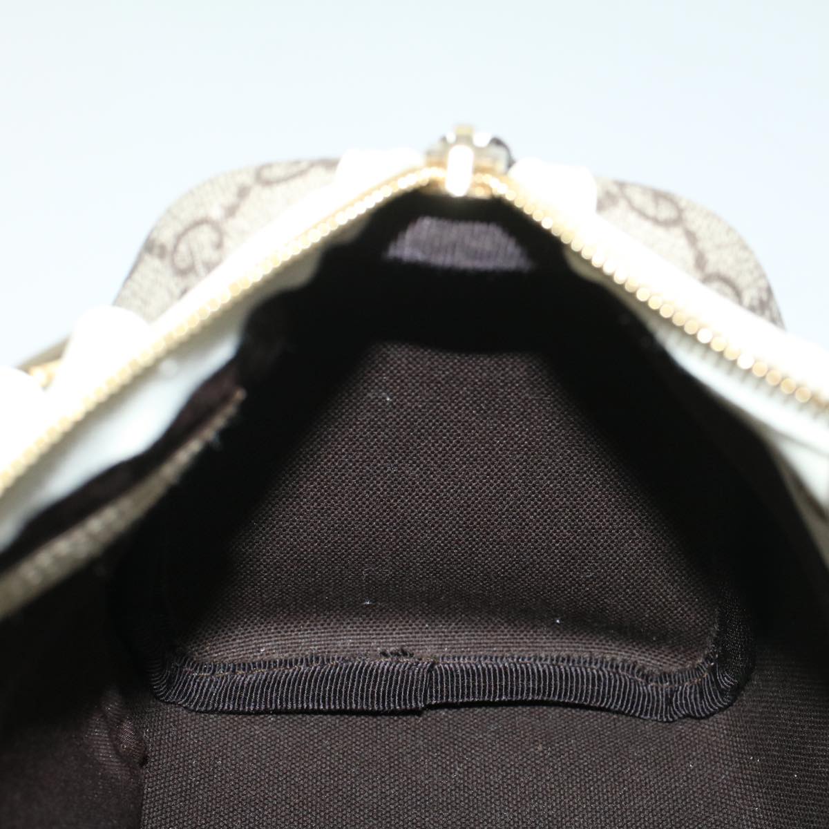 GUCCI GG Canvas Mini Boston Bag PVC Leather Beige 193604 yk8727