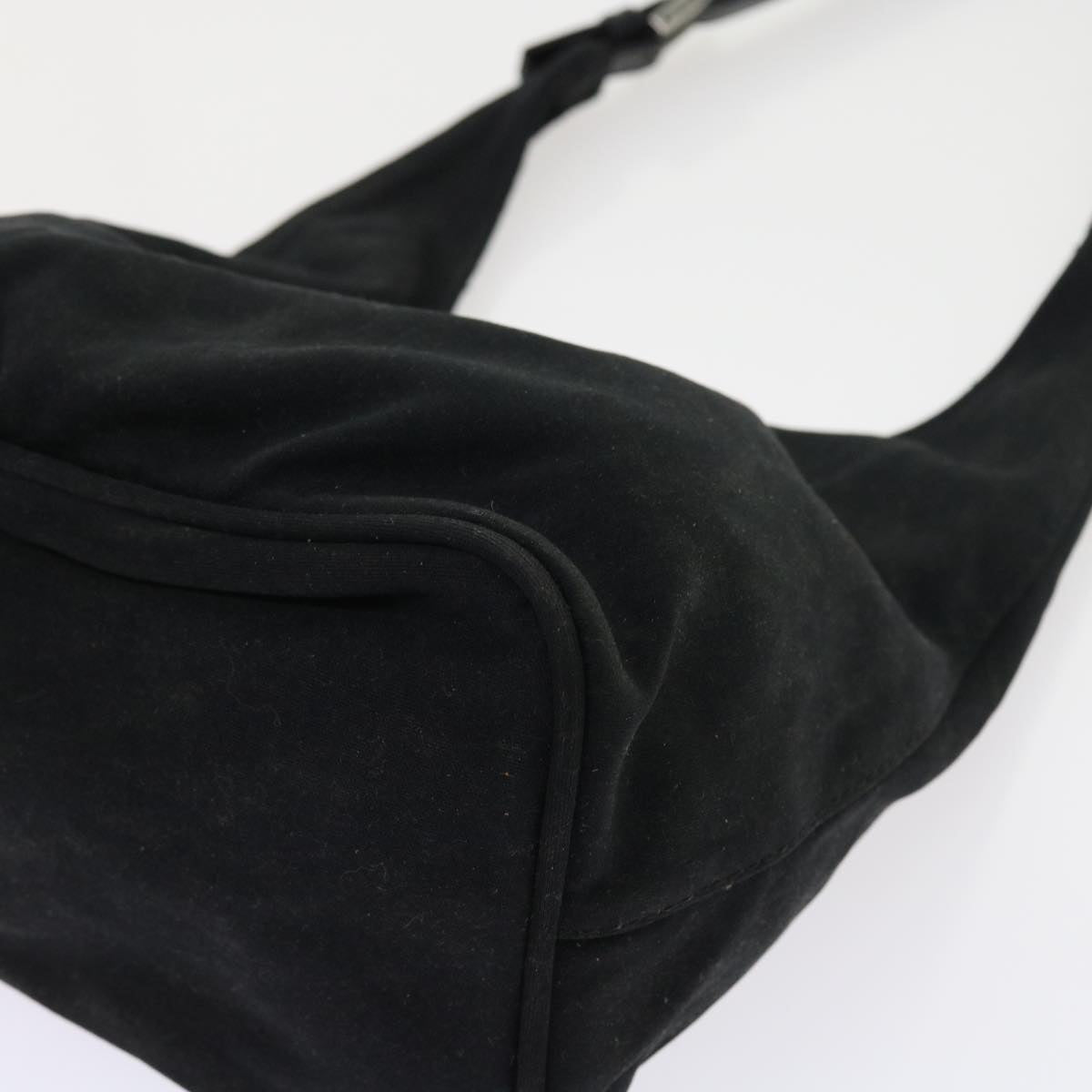 FENDI Mamma Baguette Shoulder Bag Nylon Black yk8798