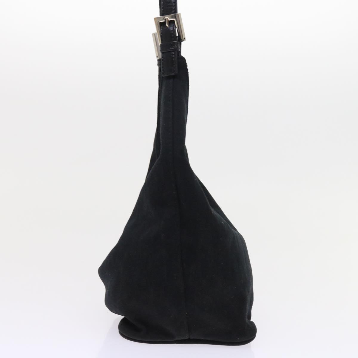 FENDI Mamma Baguette Shoulder Bag Nylon Black yk8798