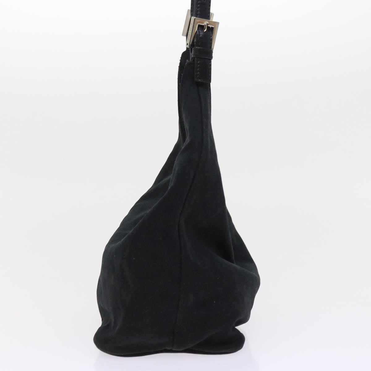 FENDI Mamma Baguette Shoulder Bag Nylon Black yk8798