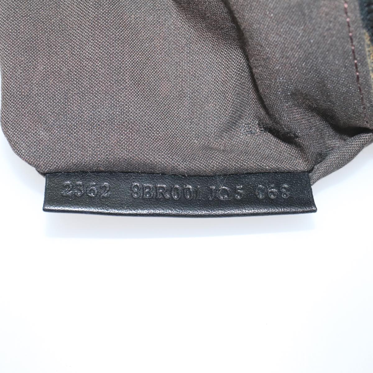 FENDI Zucchino Canvas Mamma Baguette Shoulder Bag Brown yk8935