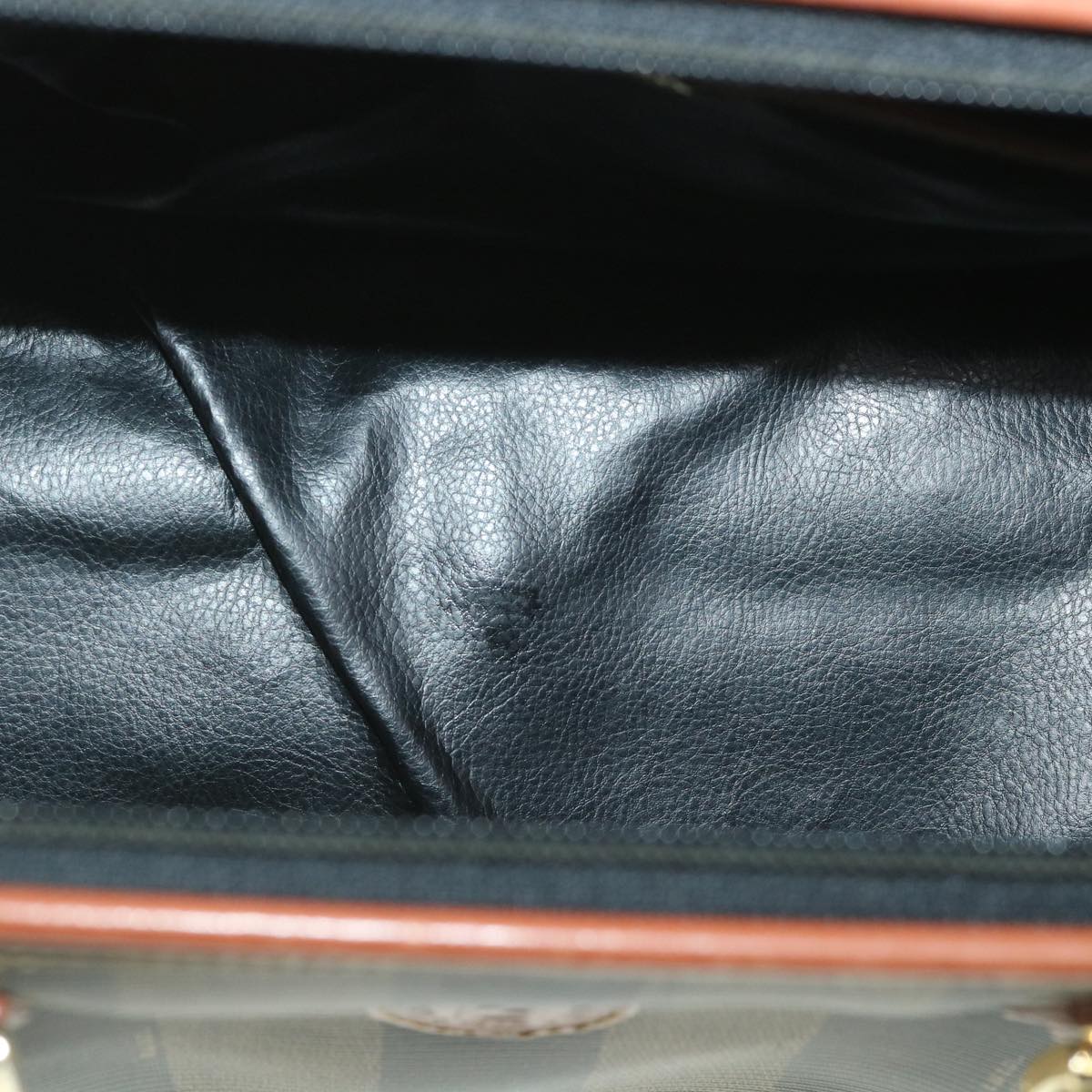 FENDI Pecan Canvas Hand Bag 2way Black Brown yk8994