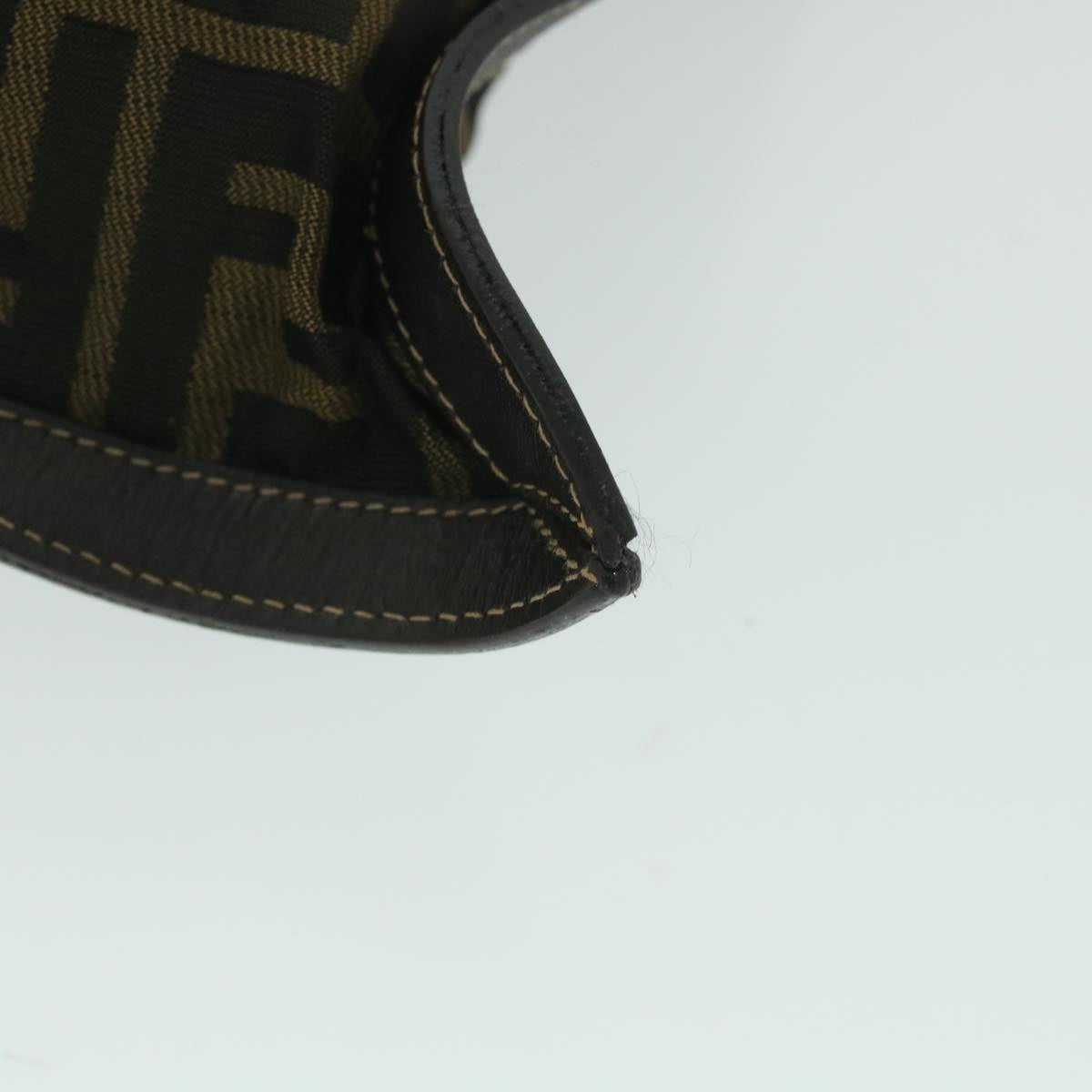 FENDI Zucca Canvas Clutch Bag Black Brown yk9025