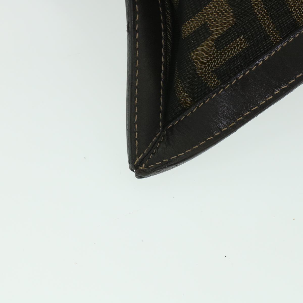 FENDI Zucca Canvas Clutch Bag Black Brown yk9025