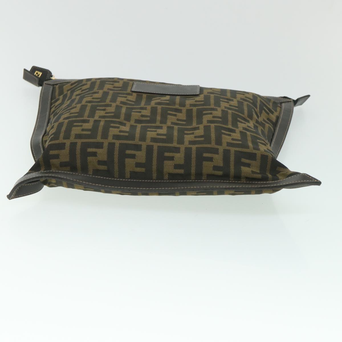 FENDI Zucca Canvas Clutch Bag Black Brown yk9025