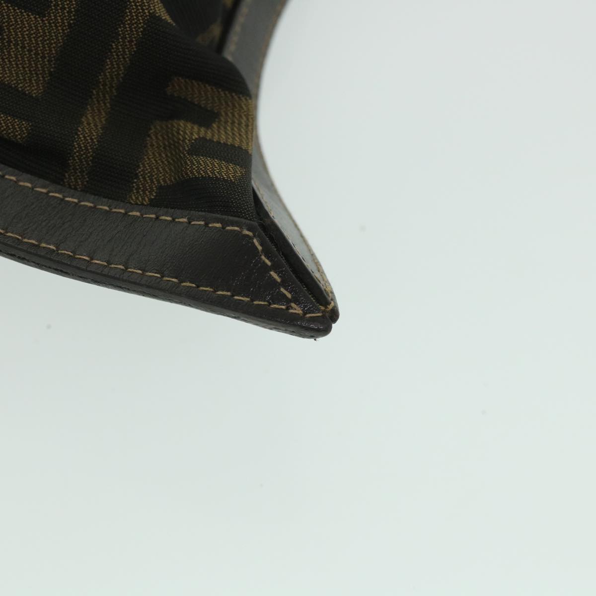 FENDI Zucca Canvas Clutch Bag Black Brown yk9025