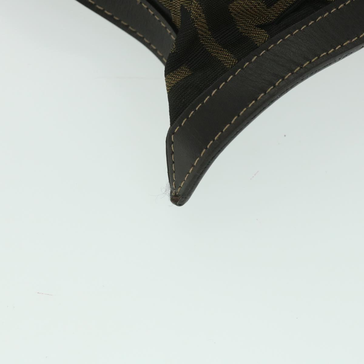 FENDI Zucca Canvas Clutch Bag Black Brown yk9025