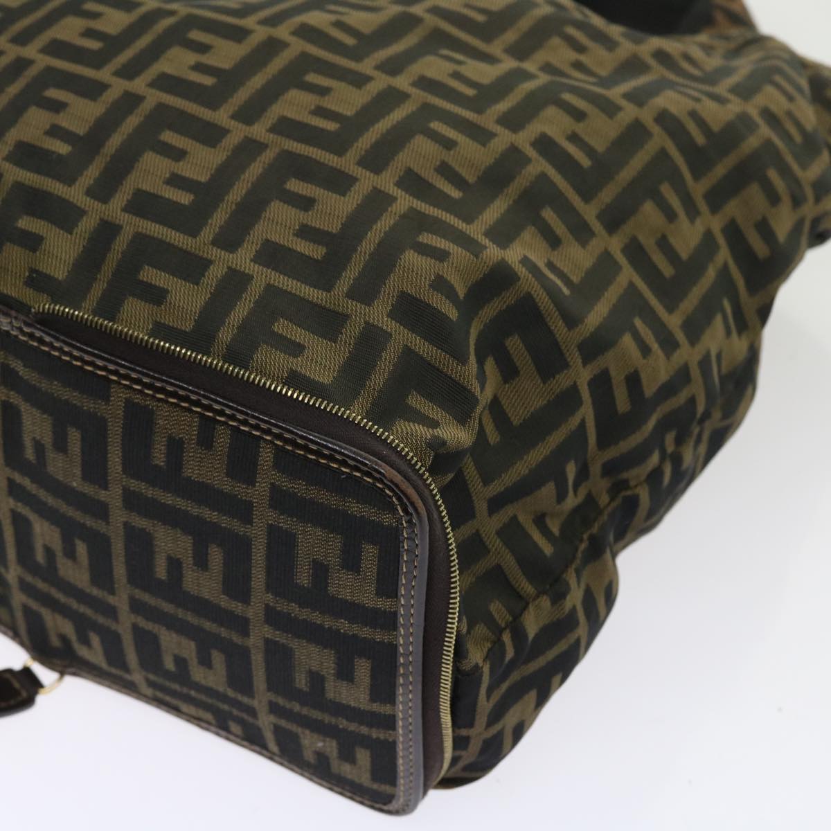 FENDI Zucca Canvas Tote Bag Black Brown yk9026