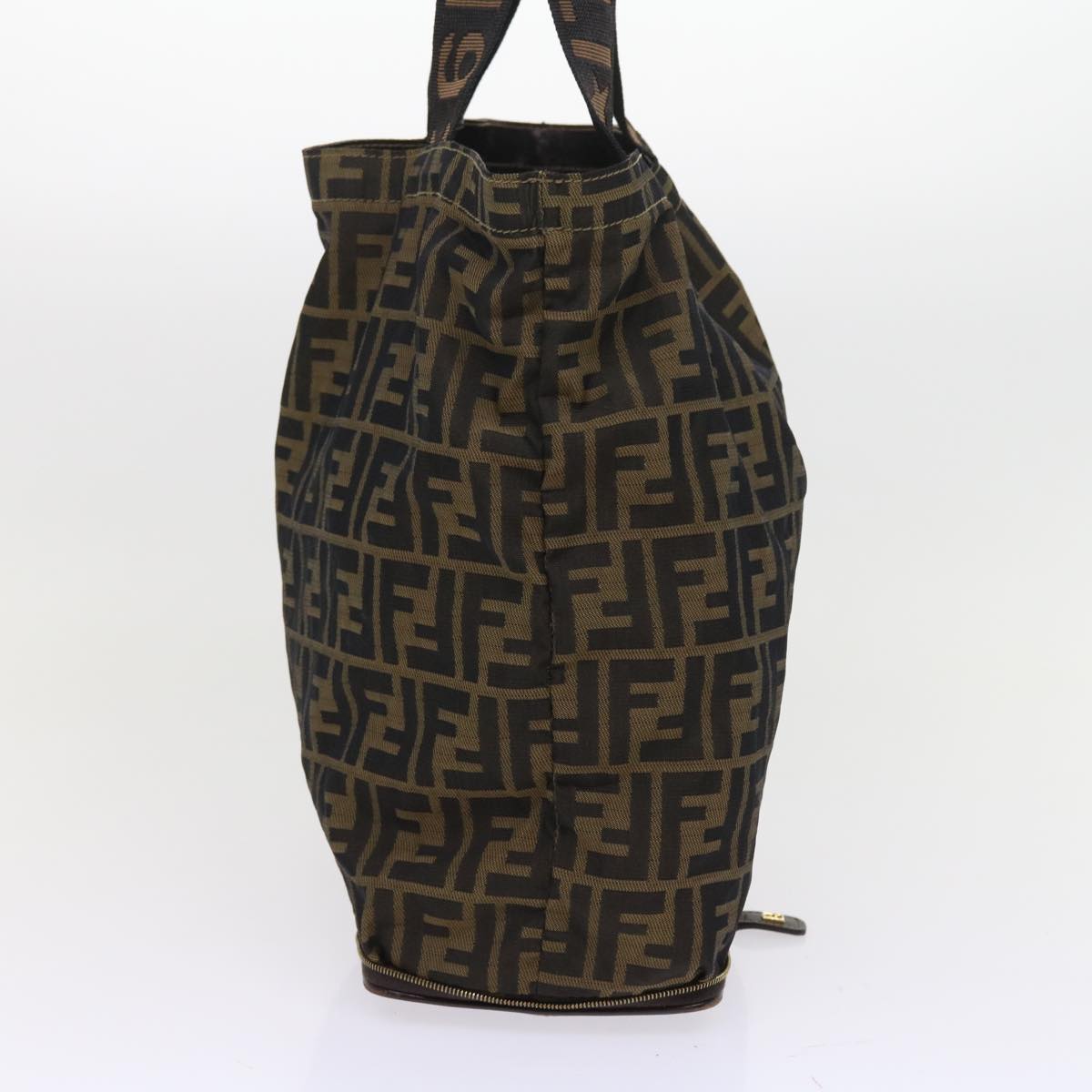 FENDI Zucca Canvas Tote Bag Black Brown yk9026