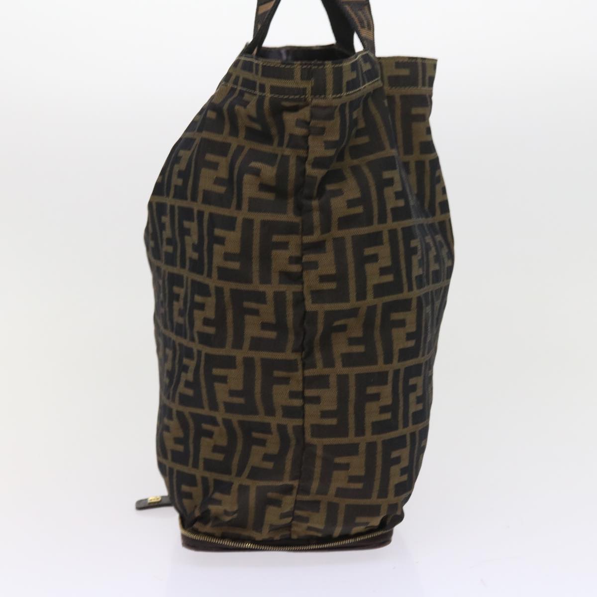 FENDI Zucca Canvas Tote Bag Black Brown yk9026