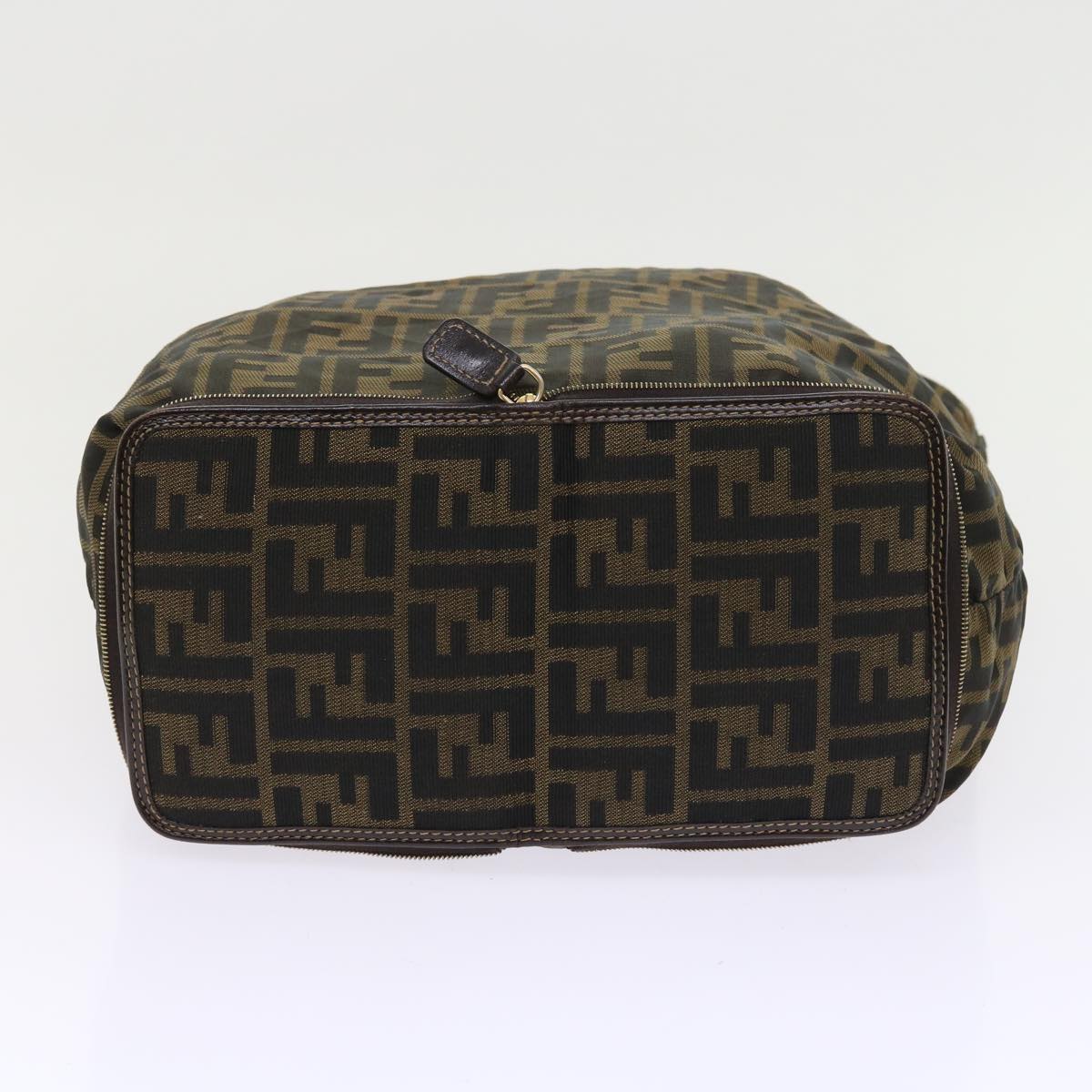 FENDI Zucca Canvas Tote Bag Black Brown yk9026