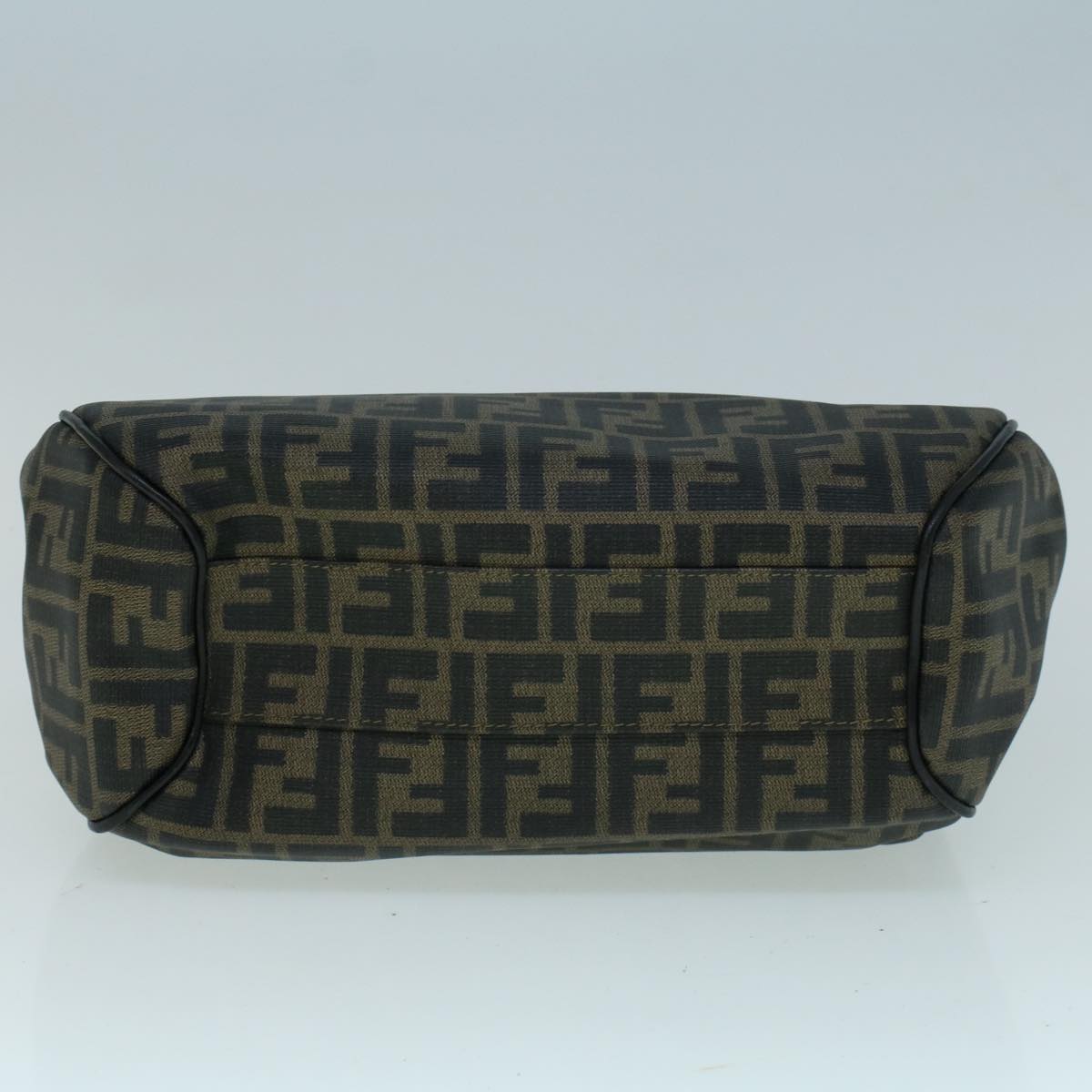 FENDI Zucca Canvas Shoulder Bag Coated Canvas Brown Black yk9059