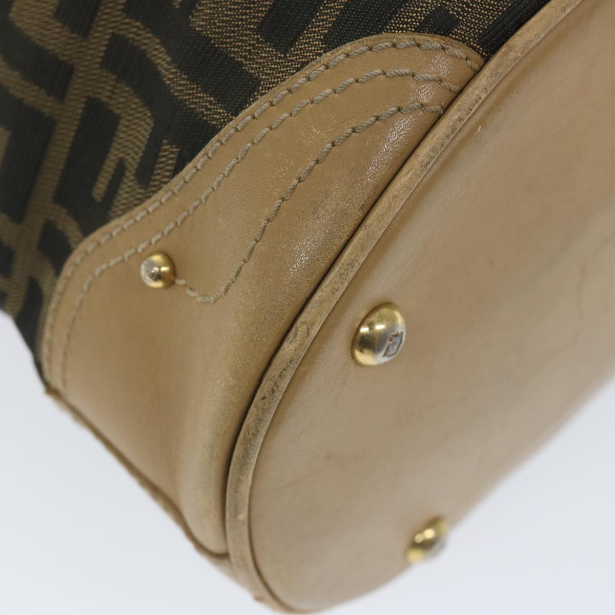 FENDI Zucca Canvas Tote Bag Black Brown yk9074