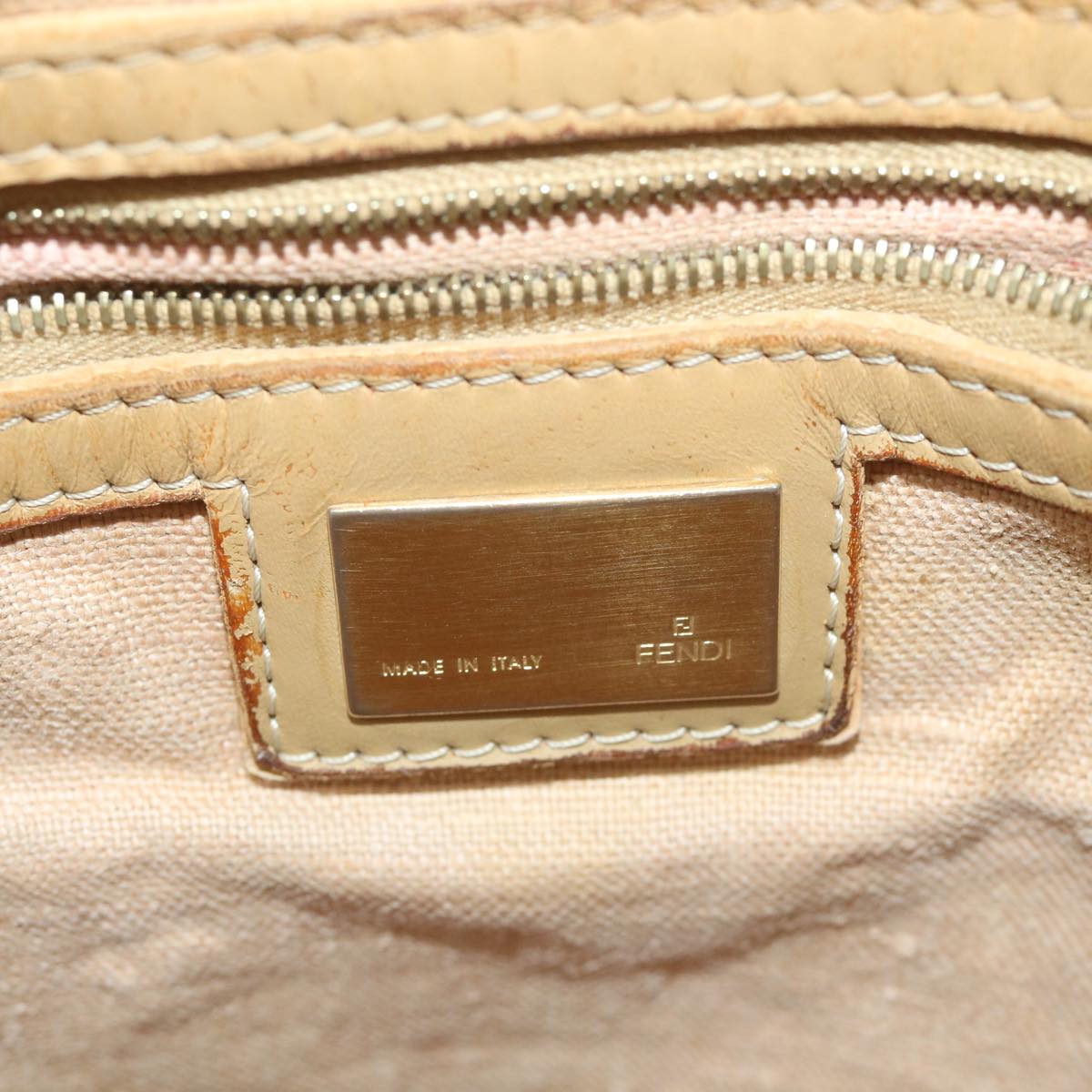 FENDI Zucca Canvas Tote Bag Black Brown yk9074