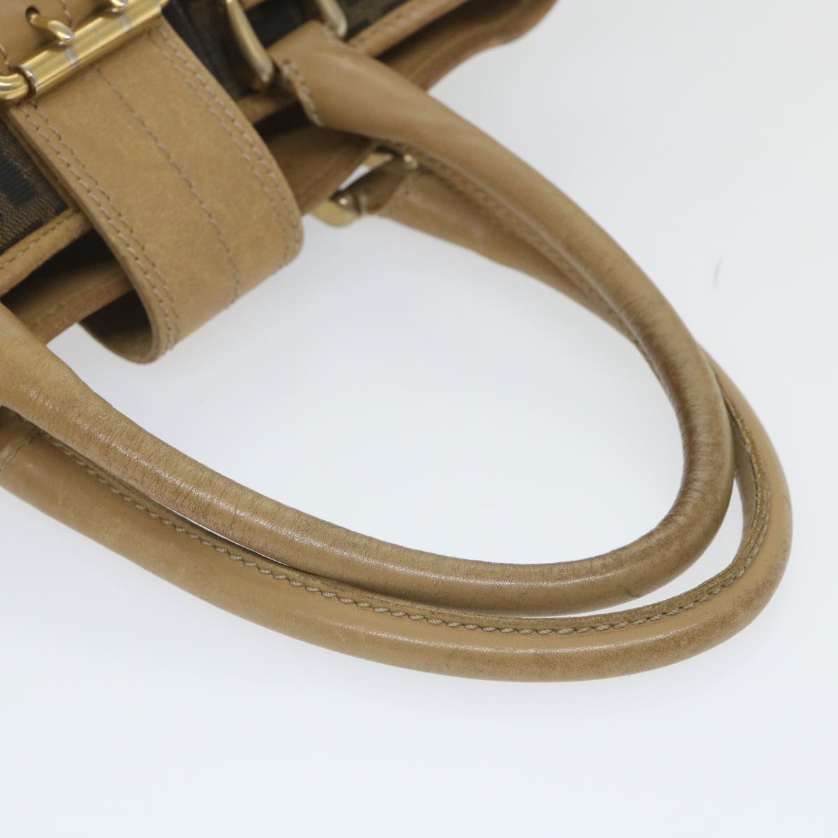 FENDI Zucca Canvas Tote Bag Black Brown yk9074