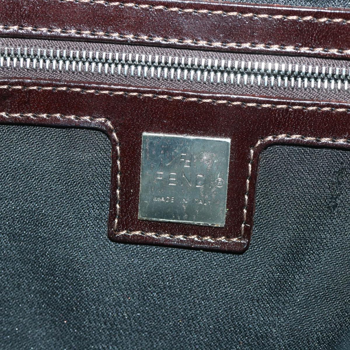 FENDI Mamma Baguette Shoulder Bag Suede Black yk9075