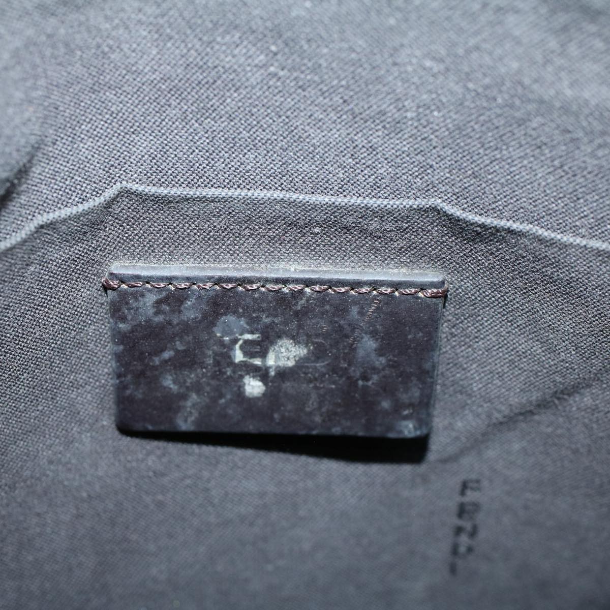 FENDI Zucca Canvas Shoulder Bag Black Brown yk9104