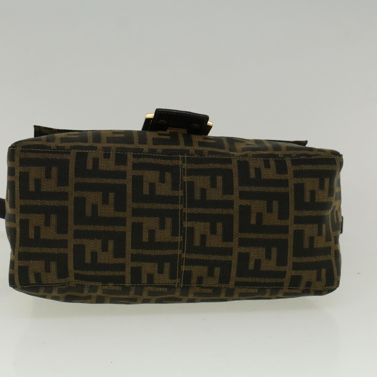 FENDI Zucca Canvas Mamma Baguette Shoulder Bag Brown yk9181