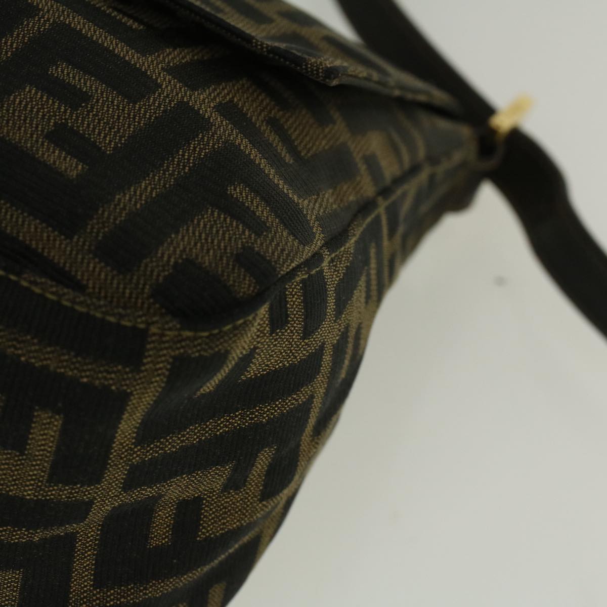 FENDI Zucca Canvas Mamma Baguette Shoulder Bag Brown yk9181