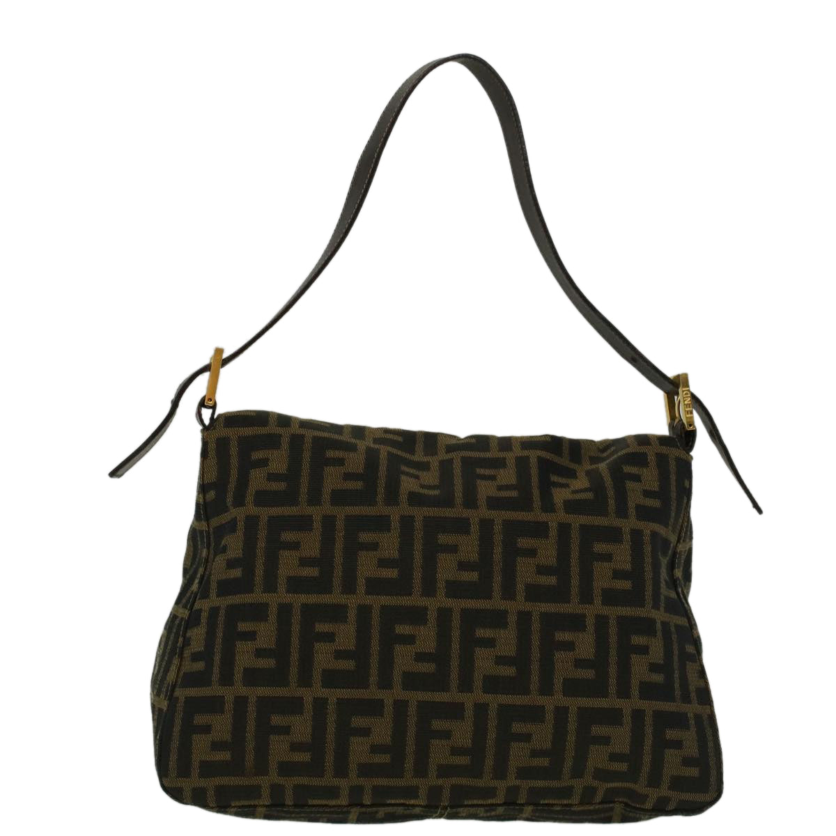 FENDI Zucca Canvas Mamma Baguette Shoulder Bag Brown yk9181