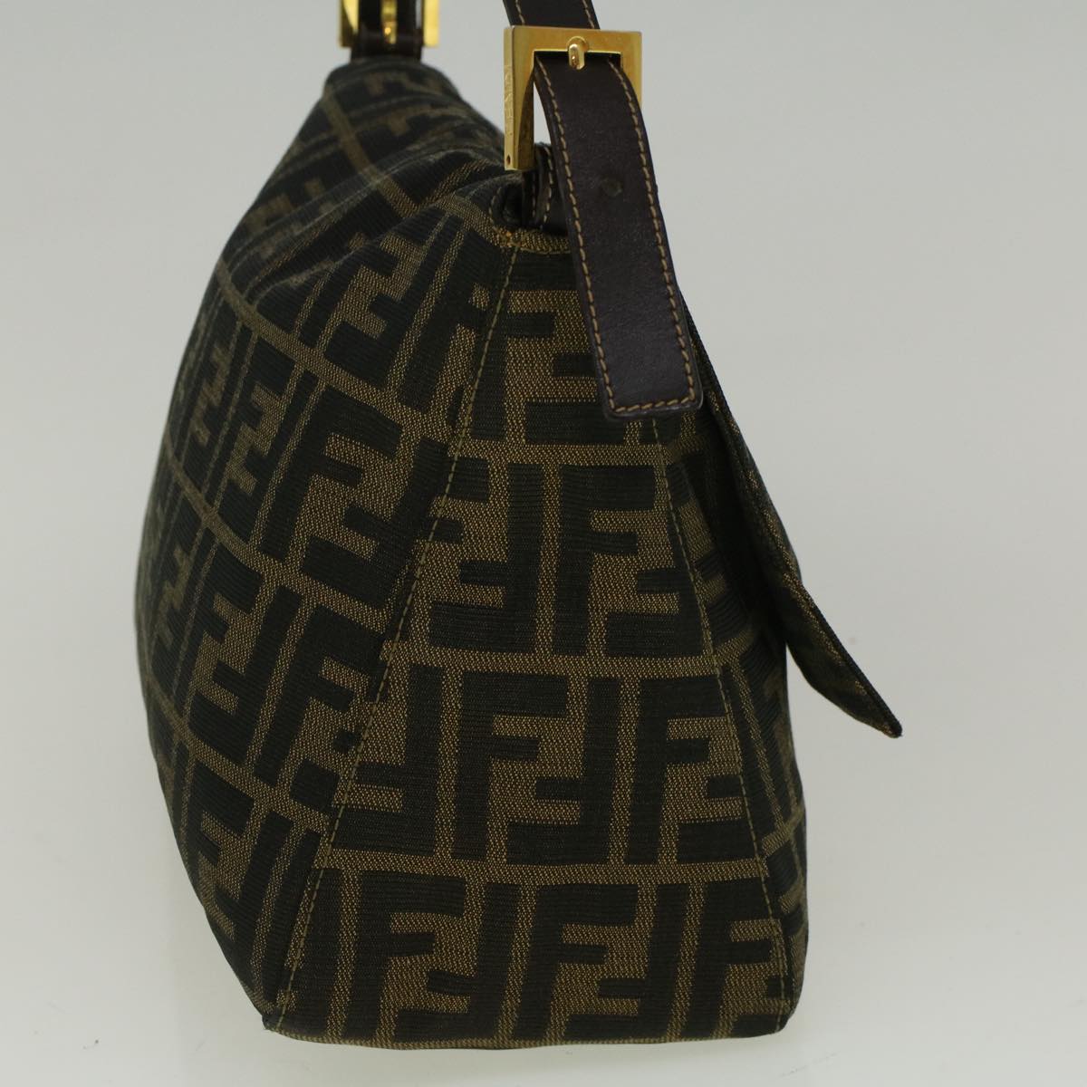 FENDI Zucca Canvas Mamma Baguette Shoulder Bag Brown yk9181