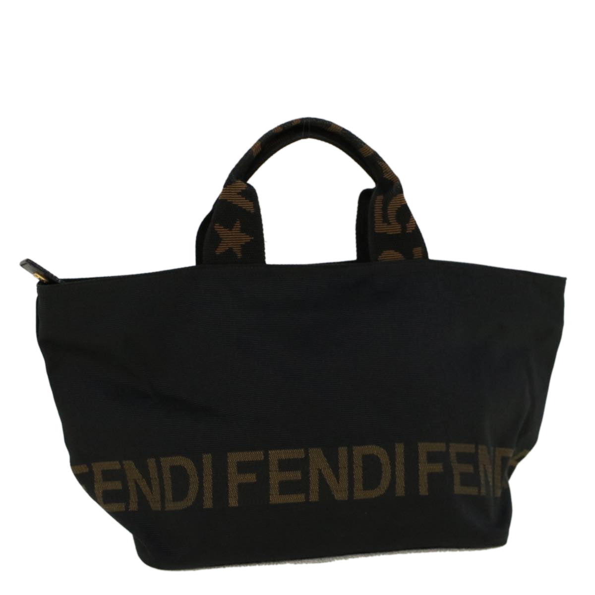 FENDI Hand Bag Nylon Black yk9194