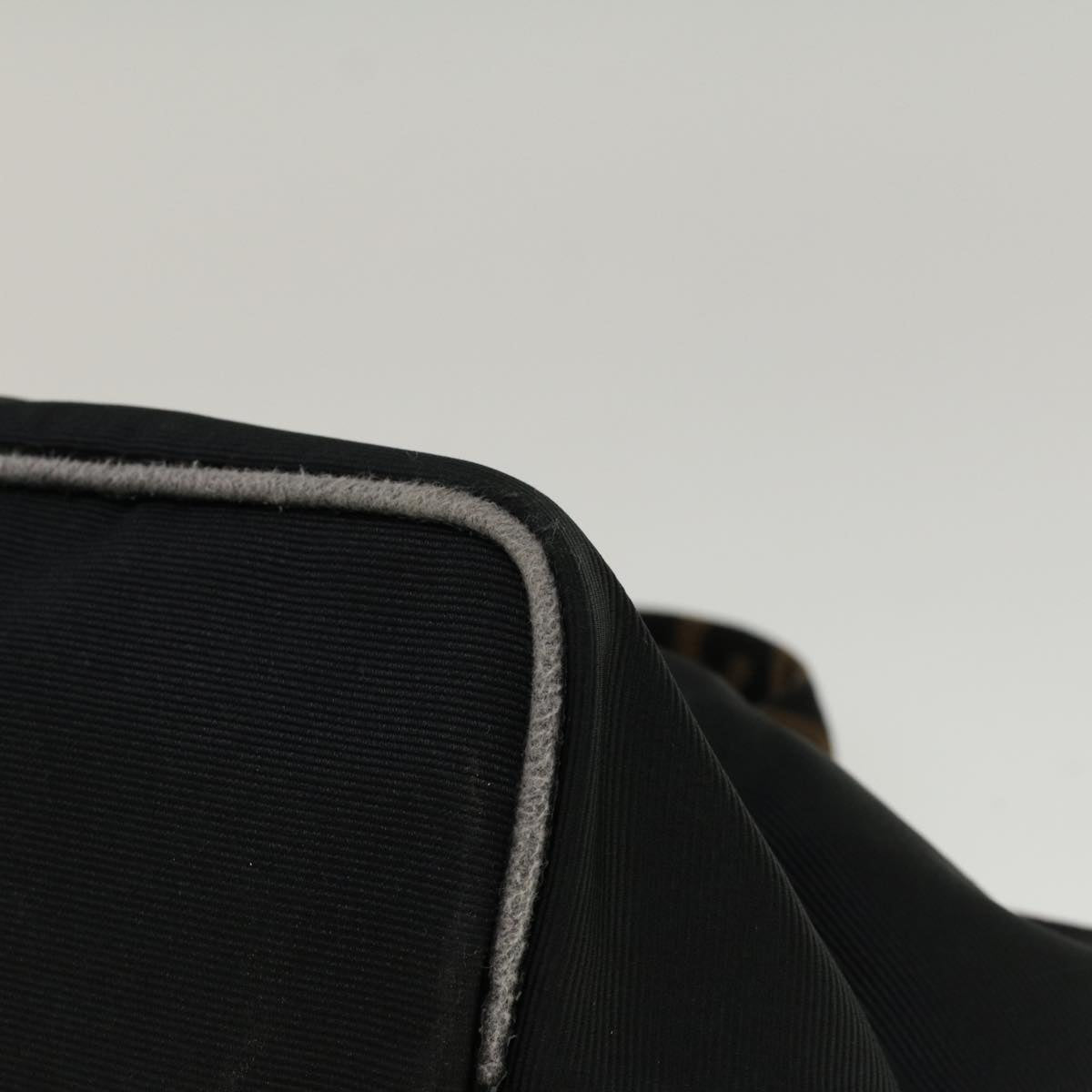 FENDI Hand Bag Nylon Black yk9194