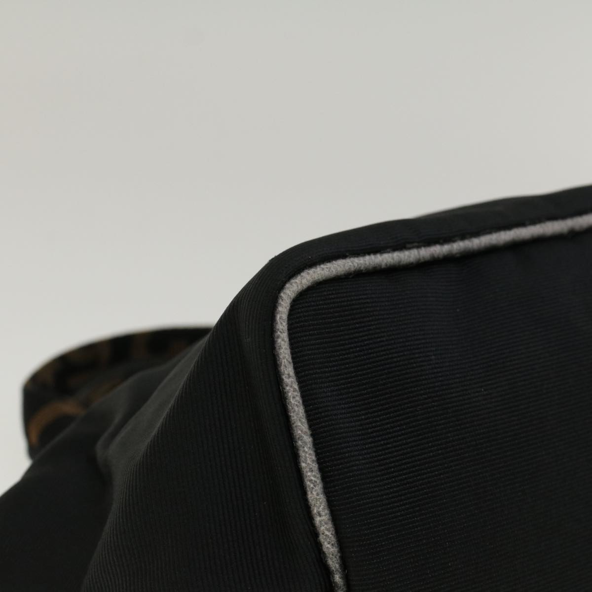 FENDI Hand Bag Nylon Black yk9194
