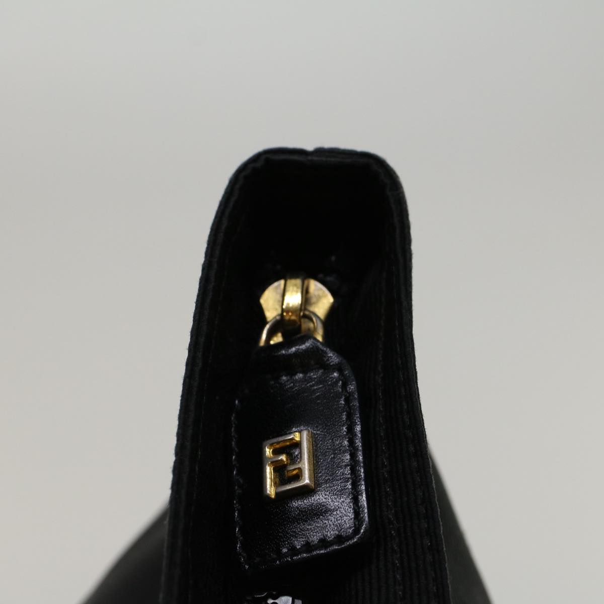 FENDI Hand Bag Nylon Black yk9194