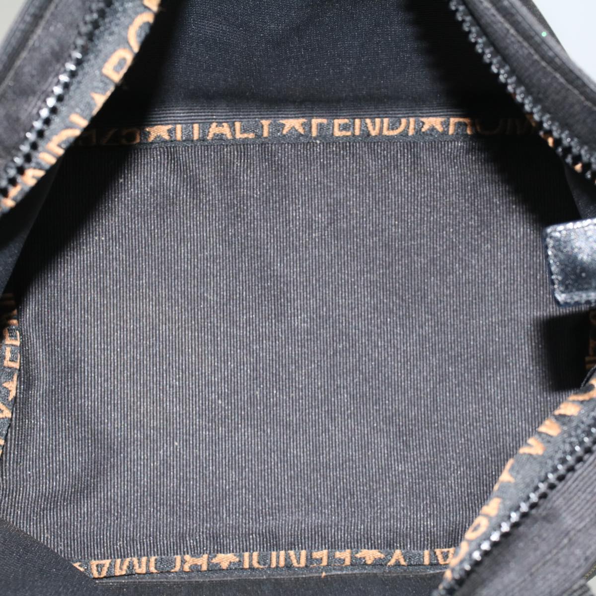 FENDI Hand Bag Nylon Black yk9194