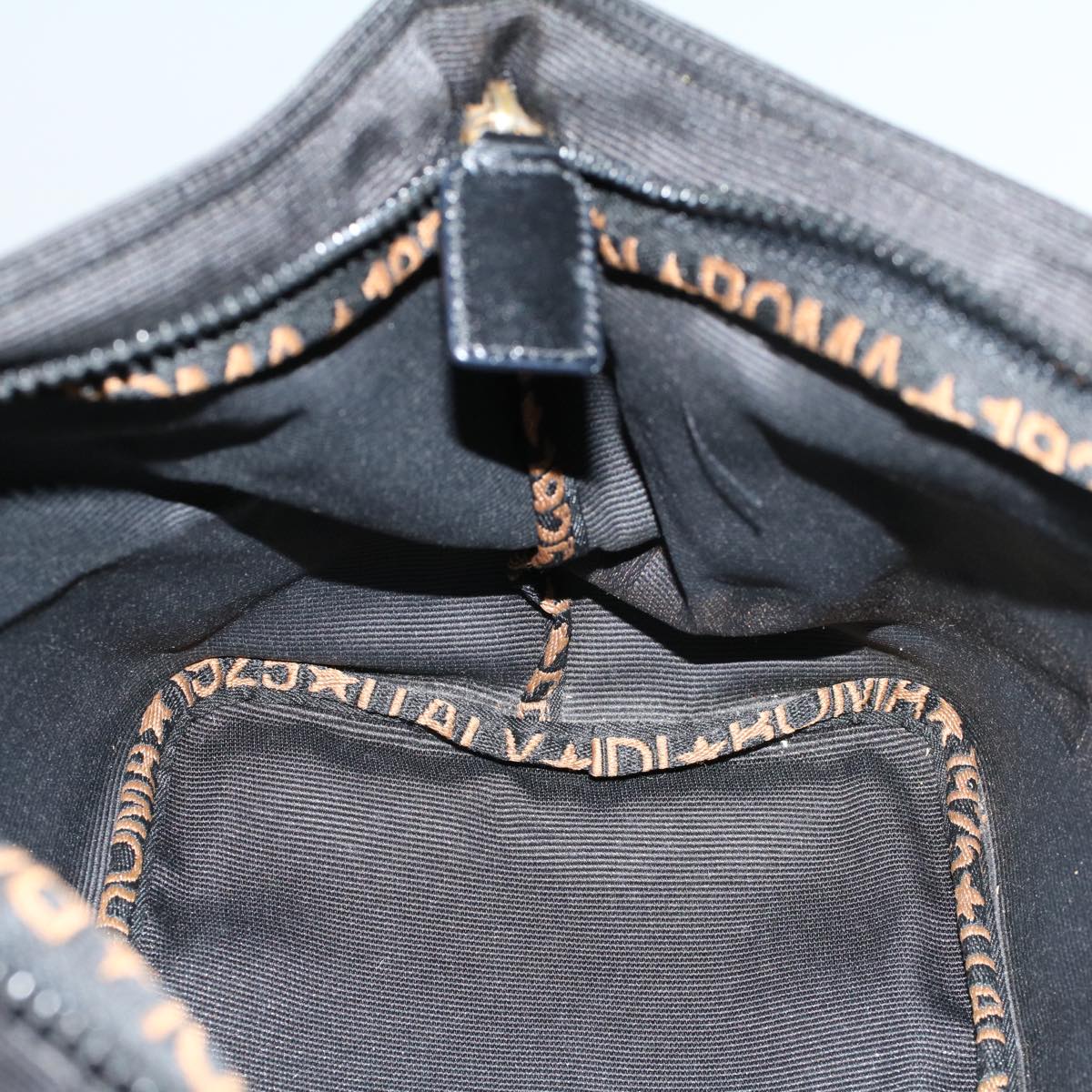 FENDI Hand Bag Nylon Black yk9194