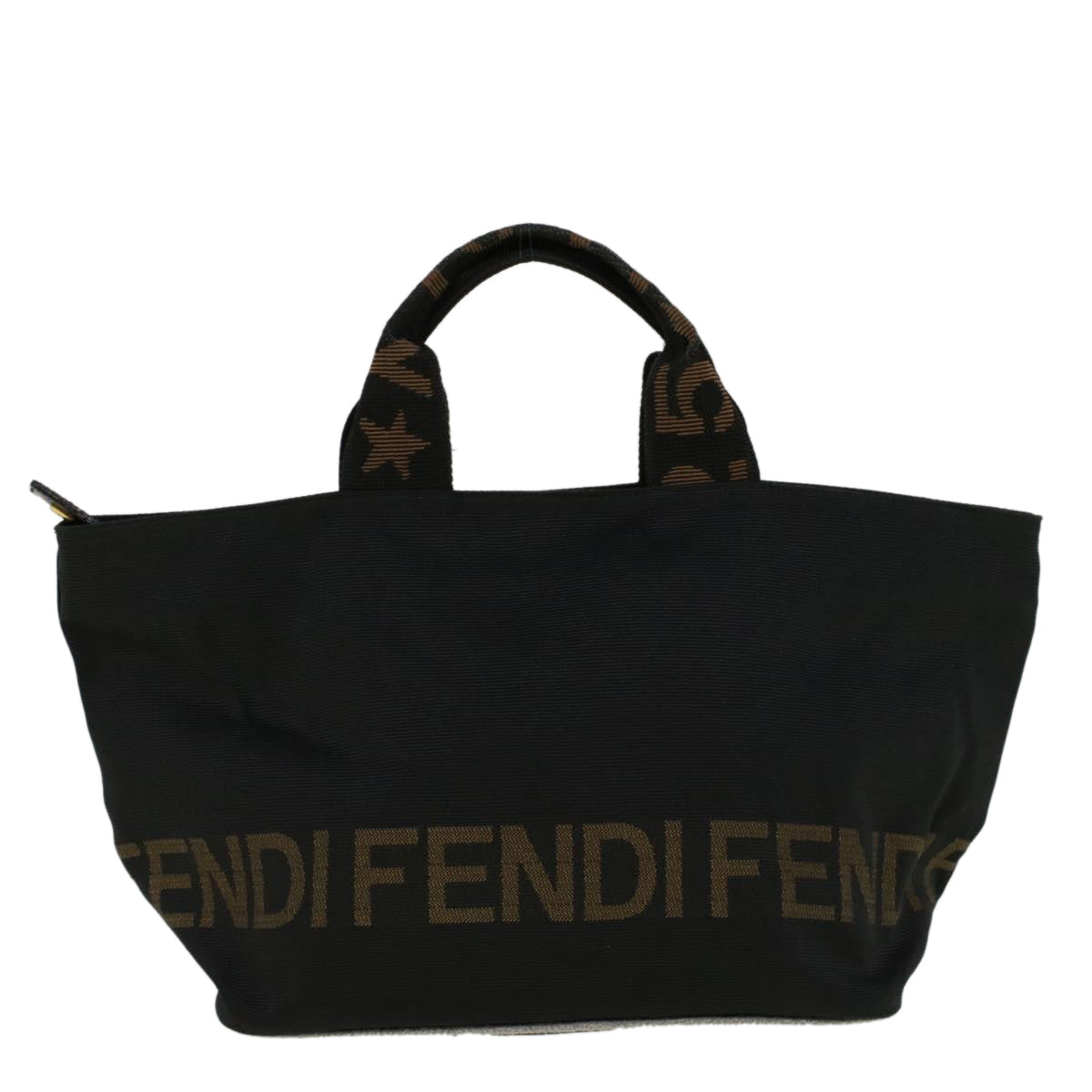 FENDI Hand Bag Nylon Black yk9194