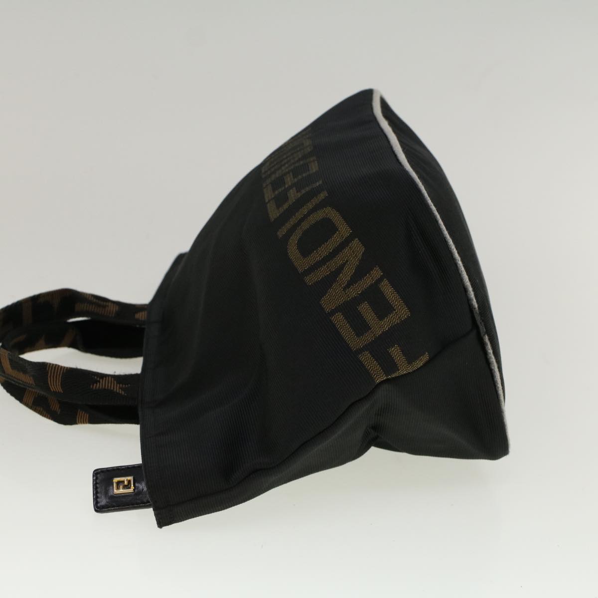 FENDI Hand Bag Nylon Black yk9194