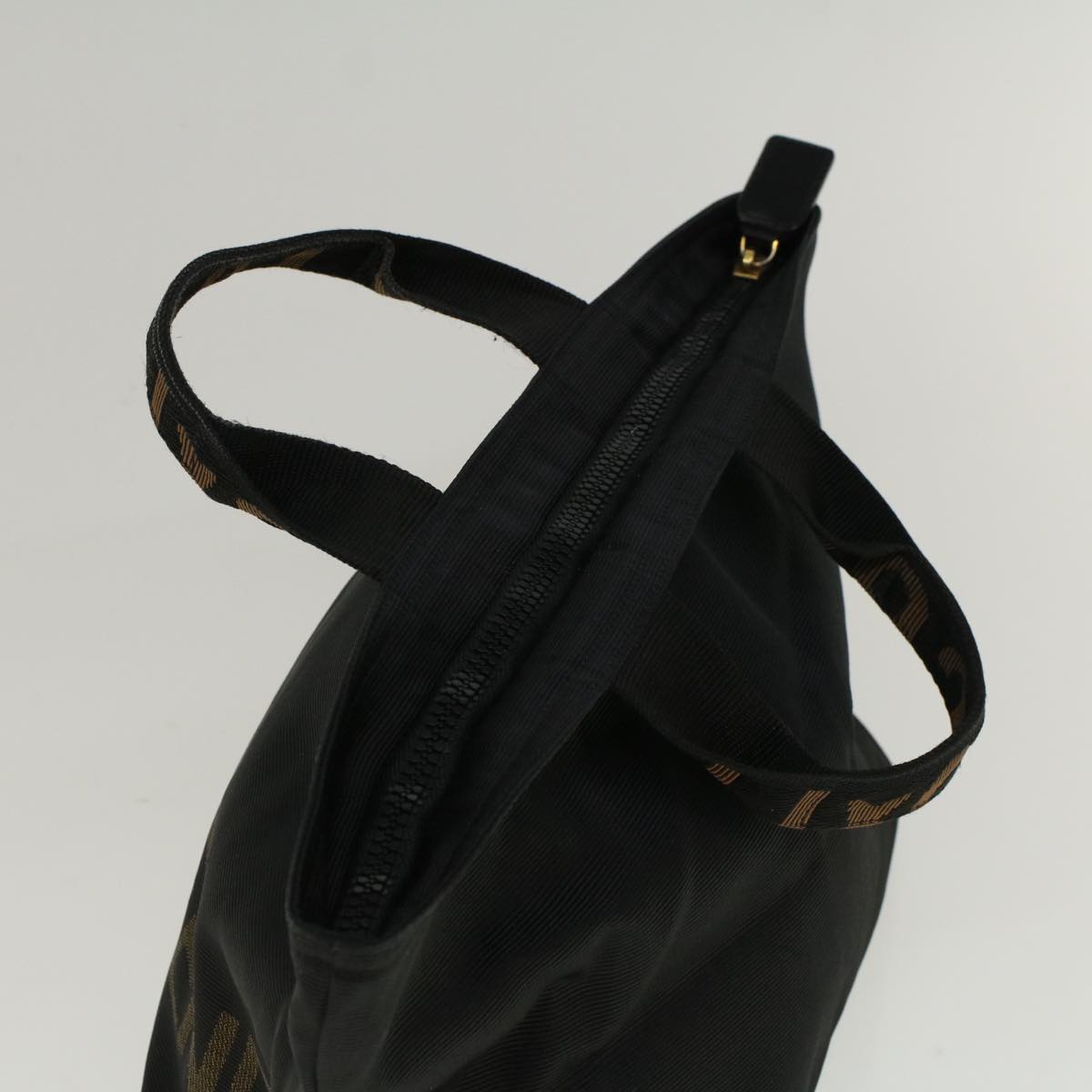 FENDI Hand Bag Nylon Black yk9194